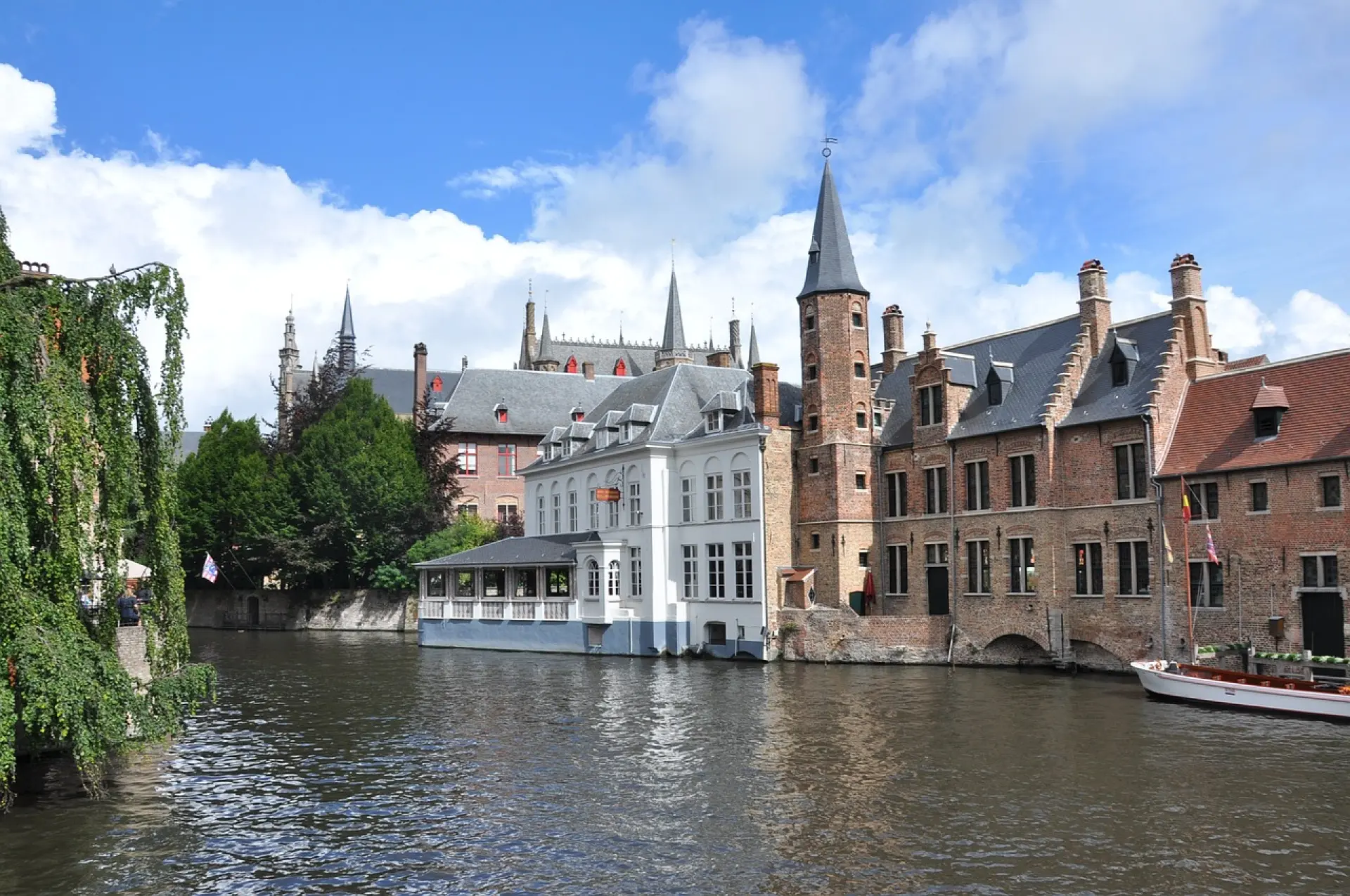 paysage, rivière, barques, monuments, bruges, belgique, paysage, bruges, belgique, belgique, belgique, belgique, belgique